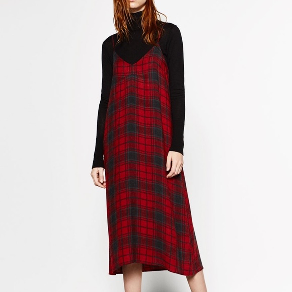 Zara Dresses & Skirts - Zara Plaid Tank Slip Dress Zara Dresses & Skirts - Zara Plaid Tank Slip Dress
